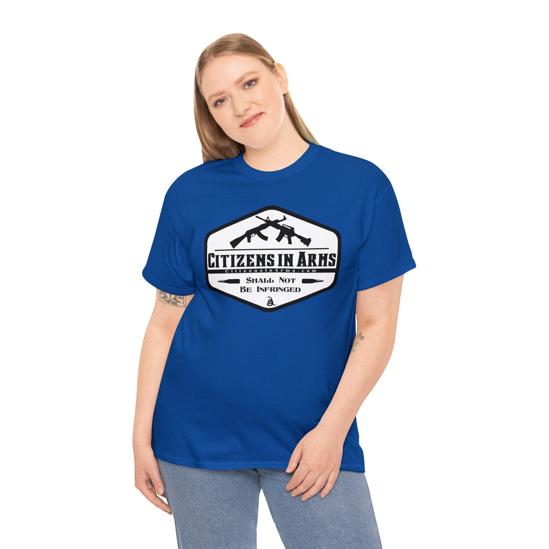 Question All Authority - Citizens in Arms - Unisex Heavy Cotton Tee
