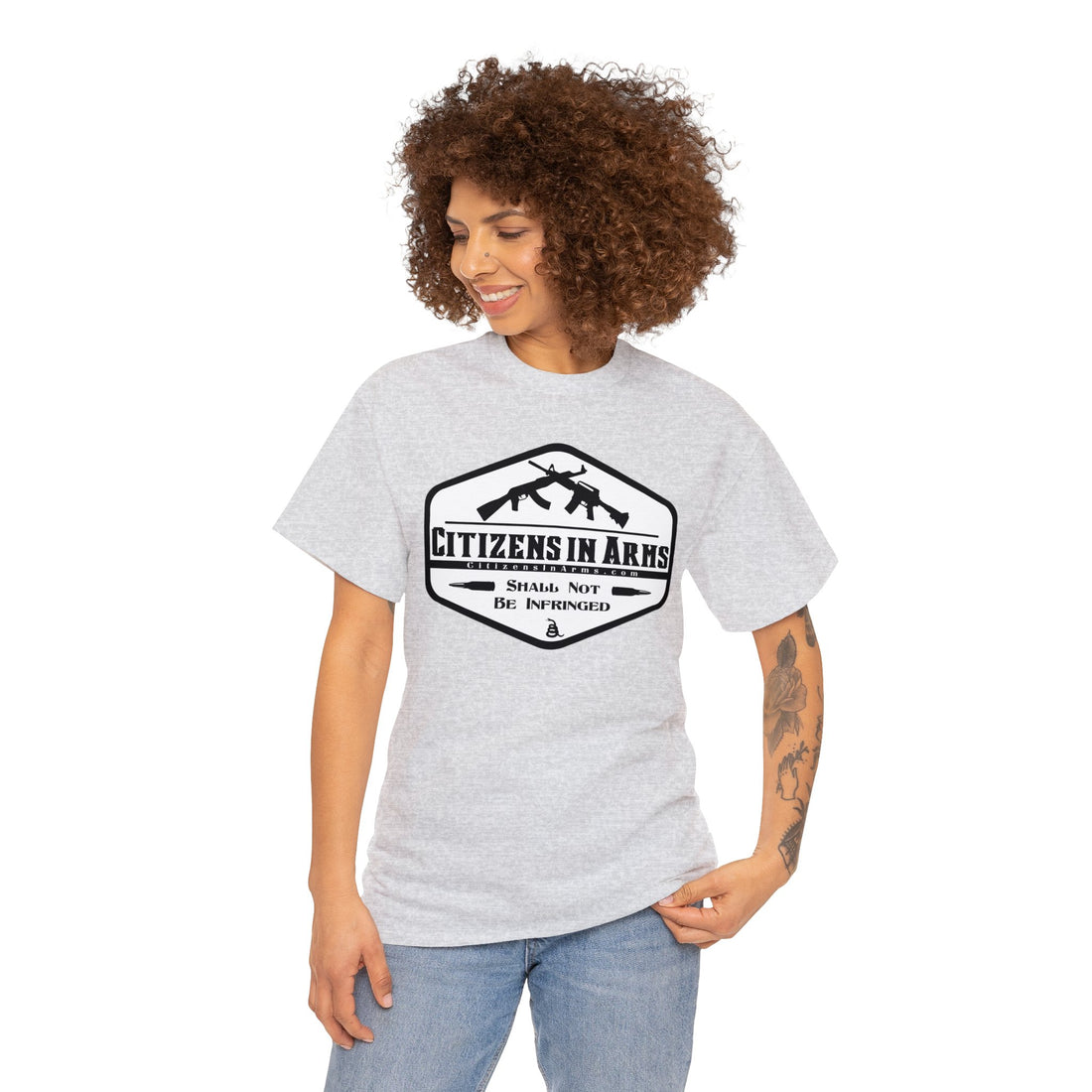 Question All Authority - Citizens in Arms - Unisex Heavy Cotton Tee