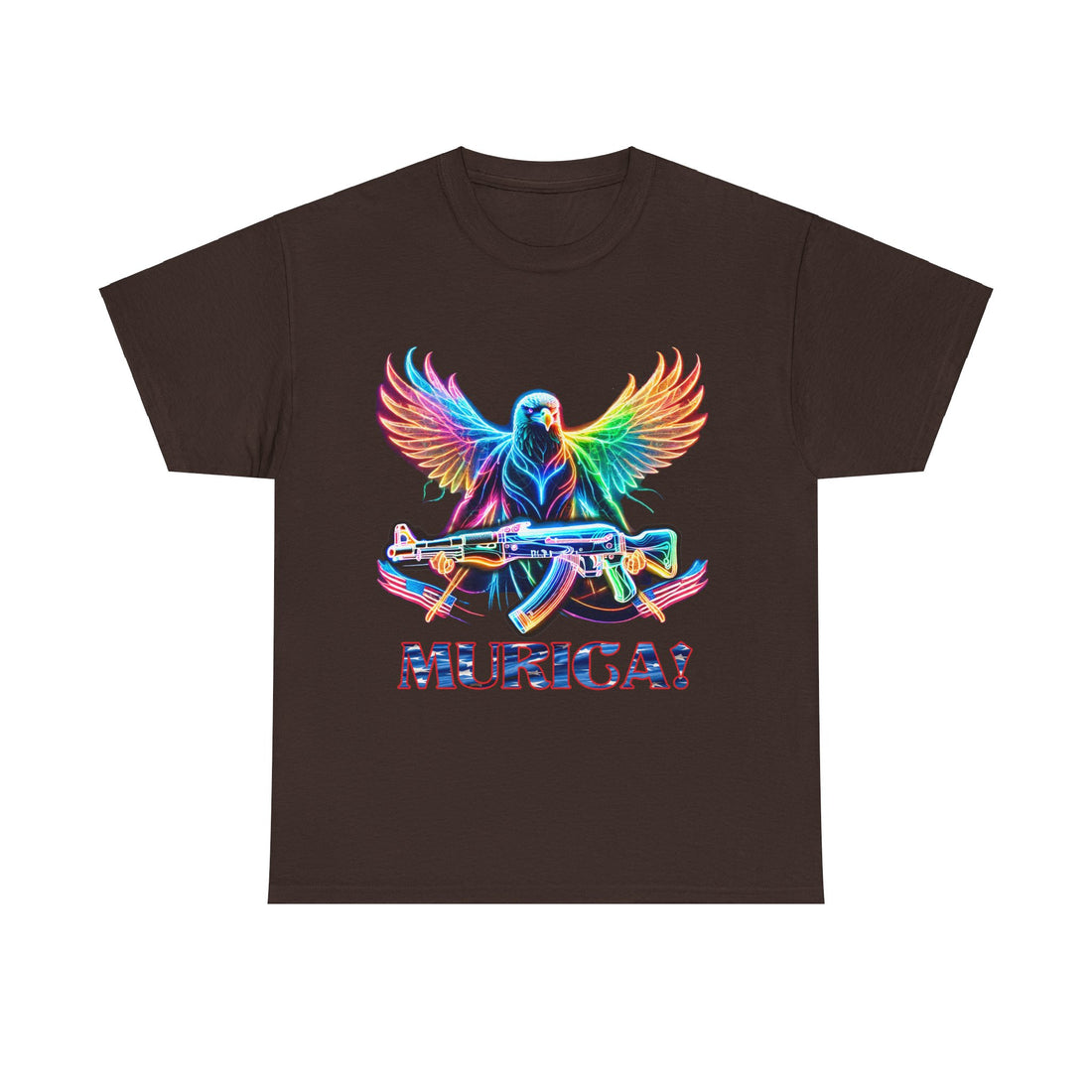 Murica - Eagle Holding AK 47 - Citizens in Arms - Unisex Heavy Cotton Tee -