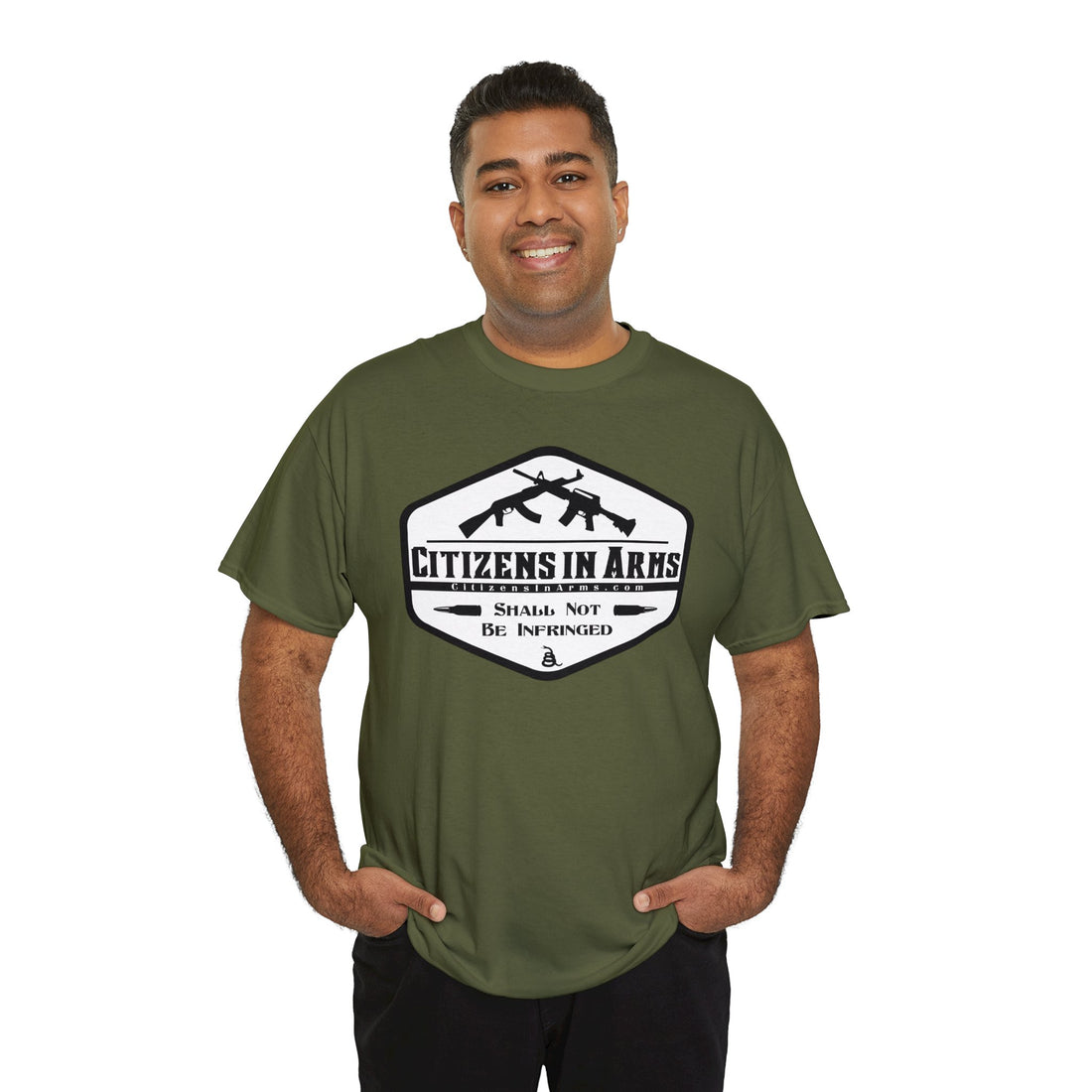 Question All Authority - Citizens in Arms - Unisex Heavy Cotton Tee