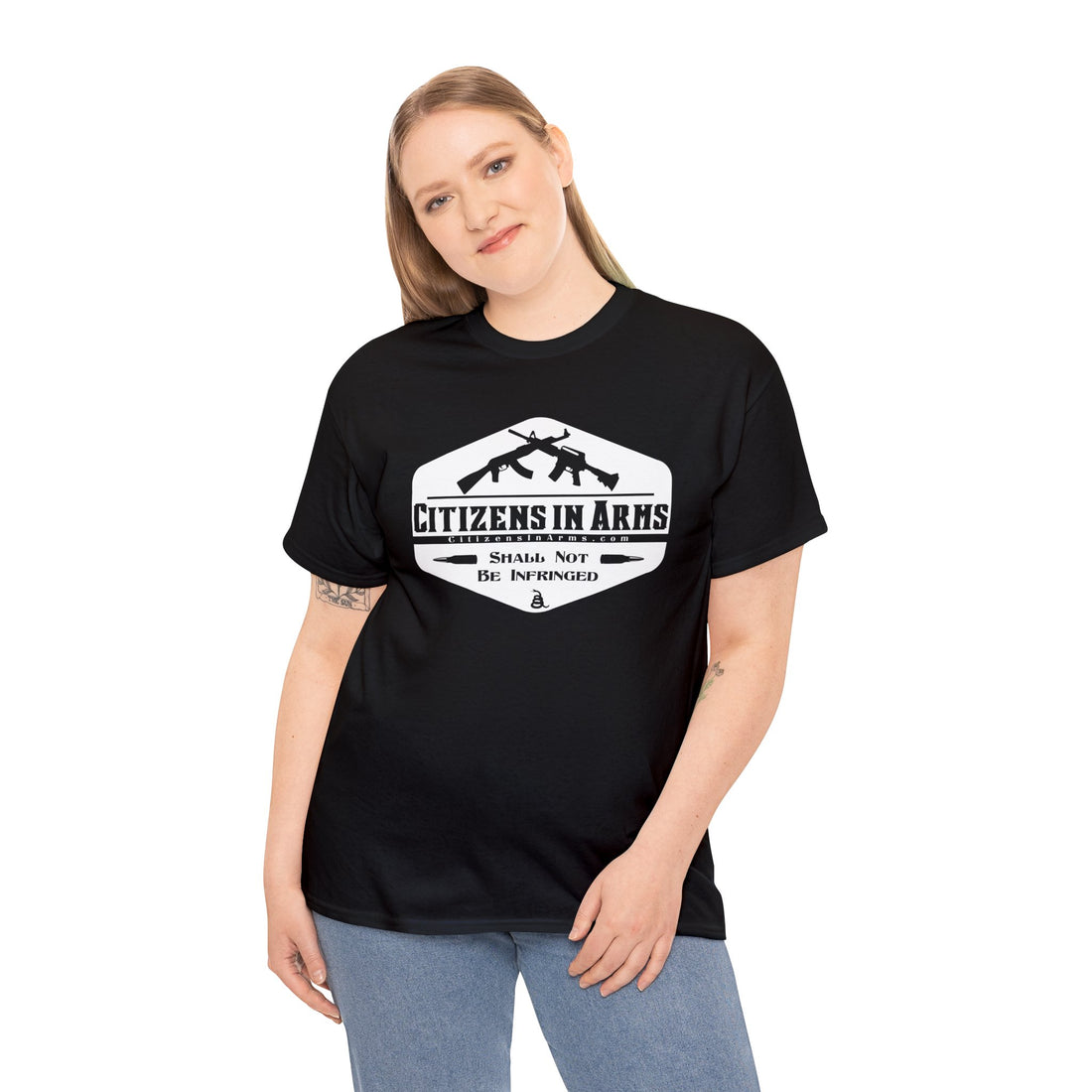 Question All Authority - Citizens in Arms - Unisex Heavy Cotton Tee