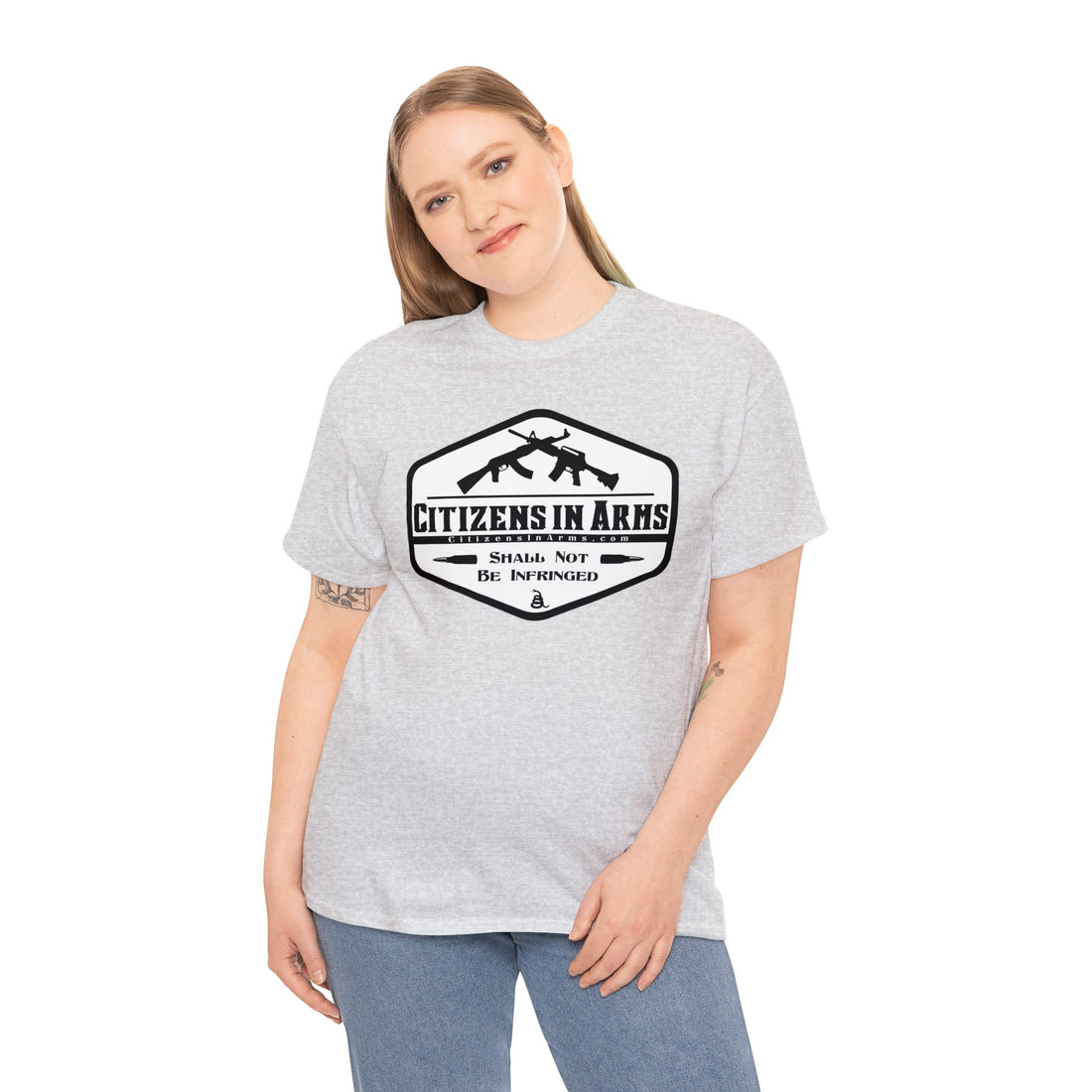 Question All Authority - Citizens in Arms - Unisex Heavy Cotton Tee