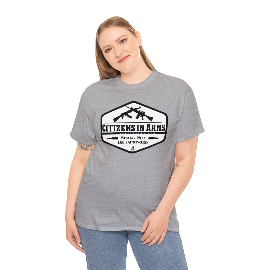 Question All Authority - Citizens in Arms - Unisex Heavy Cotton Tee