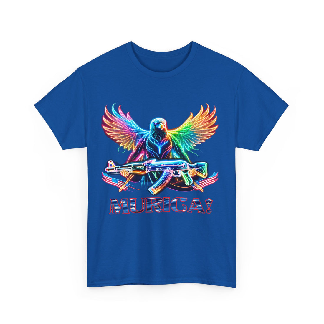 Murica - Eagle Holding AK 47 - Citizens in Arms - Unisex Heavy Cotton Tee -