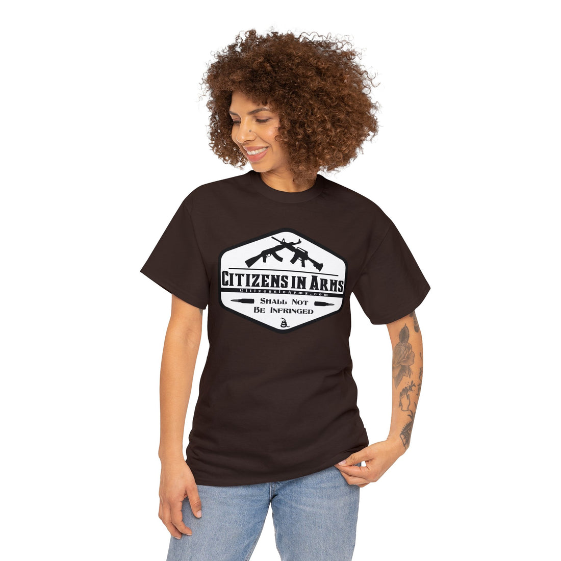 Question All Authority - Citizens in Arms - Unisex Heavy Cotton Tee