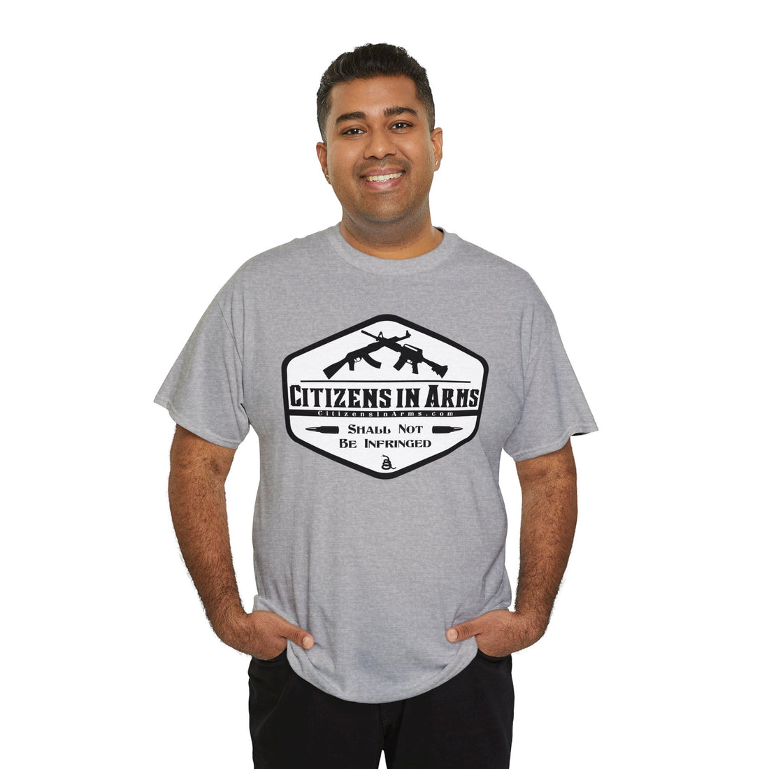Question All Authority - Citizens in Arms - Unisex Heavy Cotton Tee