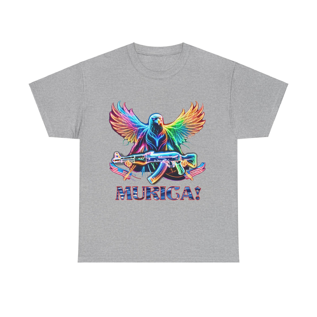 Murica - Eagle Holding AK 47 - Citizens in Arms - Unisex Heavy Cotton Tee -