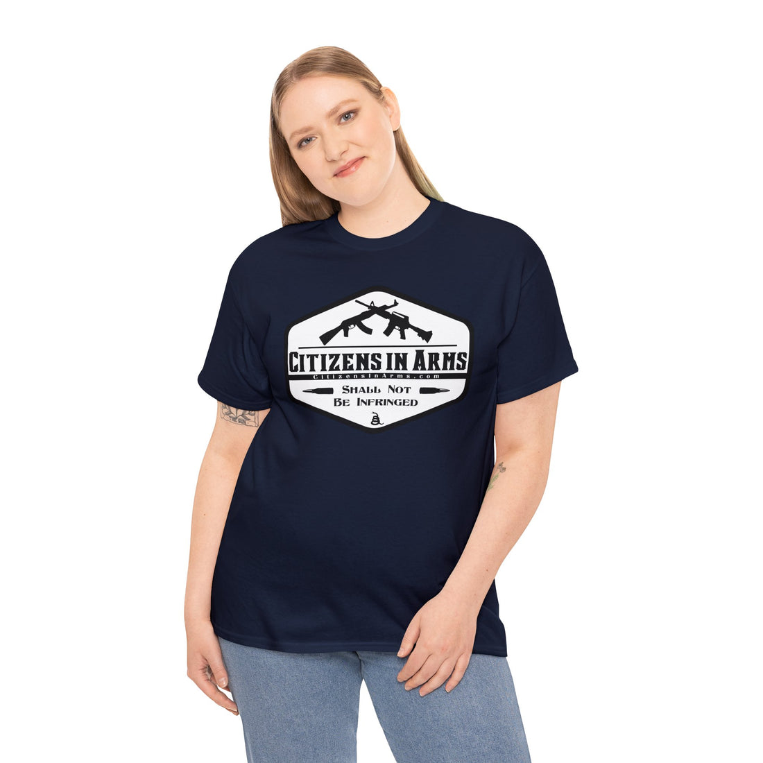 Question All Authority - Citizens in Arms - Unisex Heavy Cotton Tee