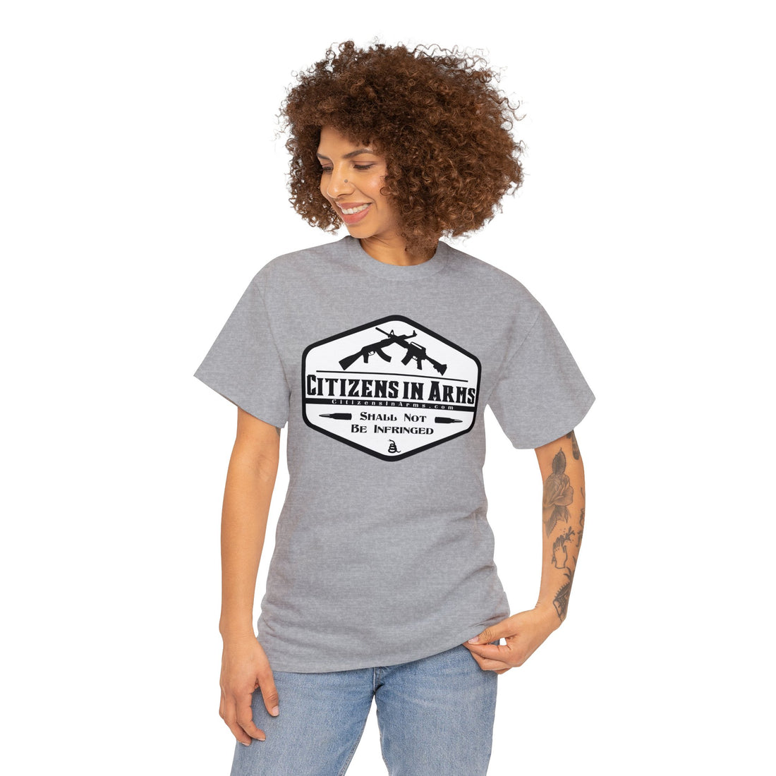 Question All Authority - Citizens in Arms - Unisex Heavy Cotton Tee