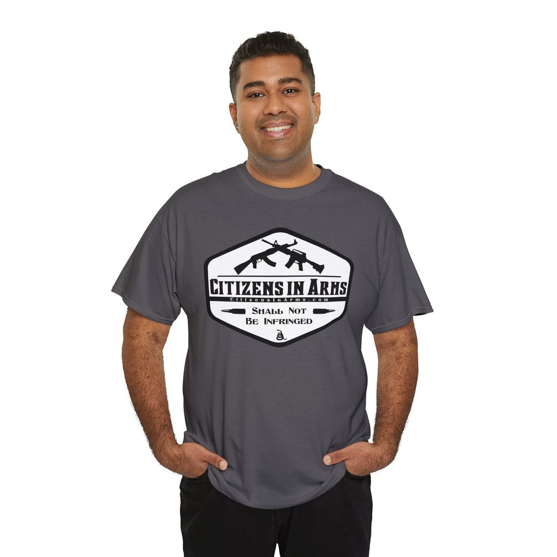 Question All Authority - Citizens in Arms - Unisex Heavy Cotton Tee