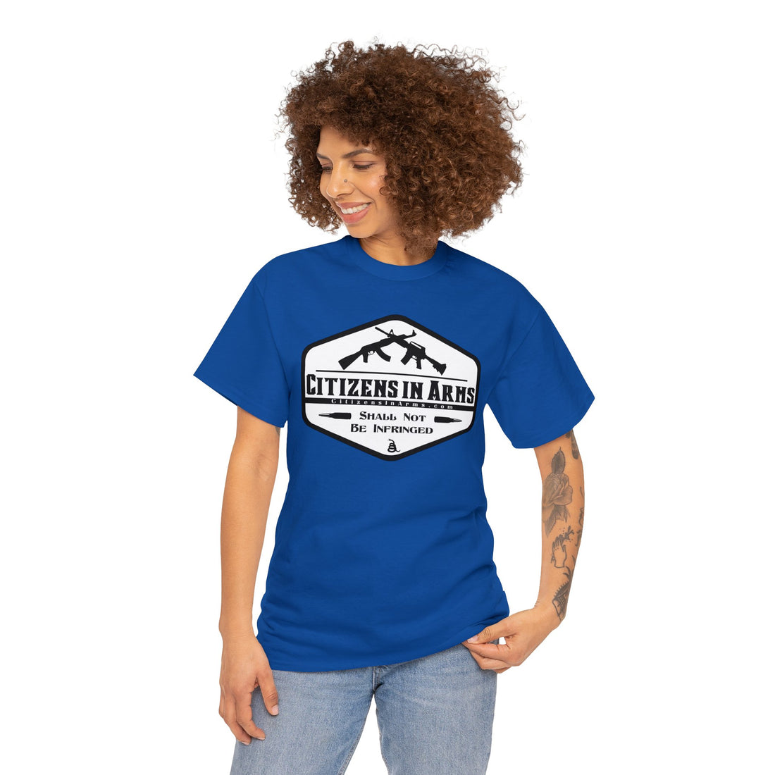 Question All Authority - Citizens in Arms - Unisex Heavy Cotton Tee