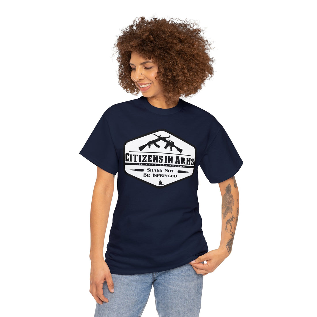 Question All Authority - Citizens in Arms - Unisex Heavy Cotton Tee