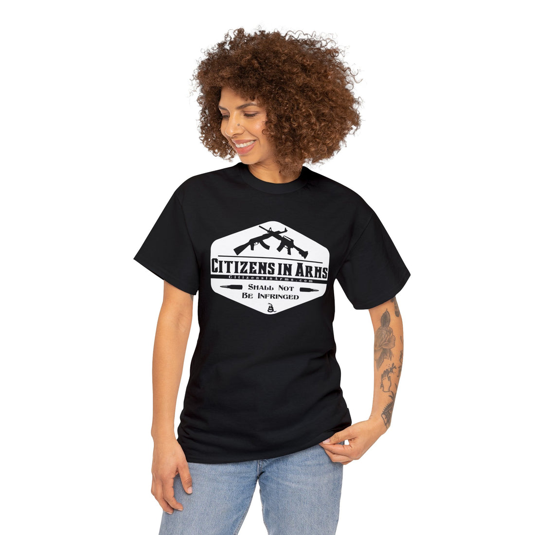 Question All Authority - Citizens in Arms - Unisex Heavy Cotton Tee