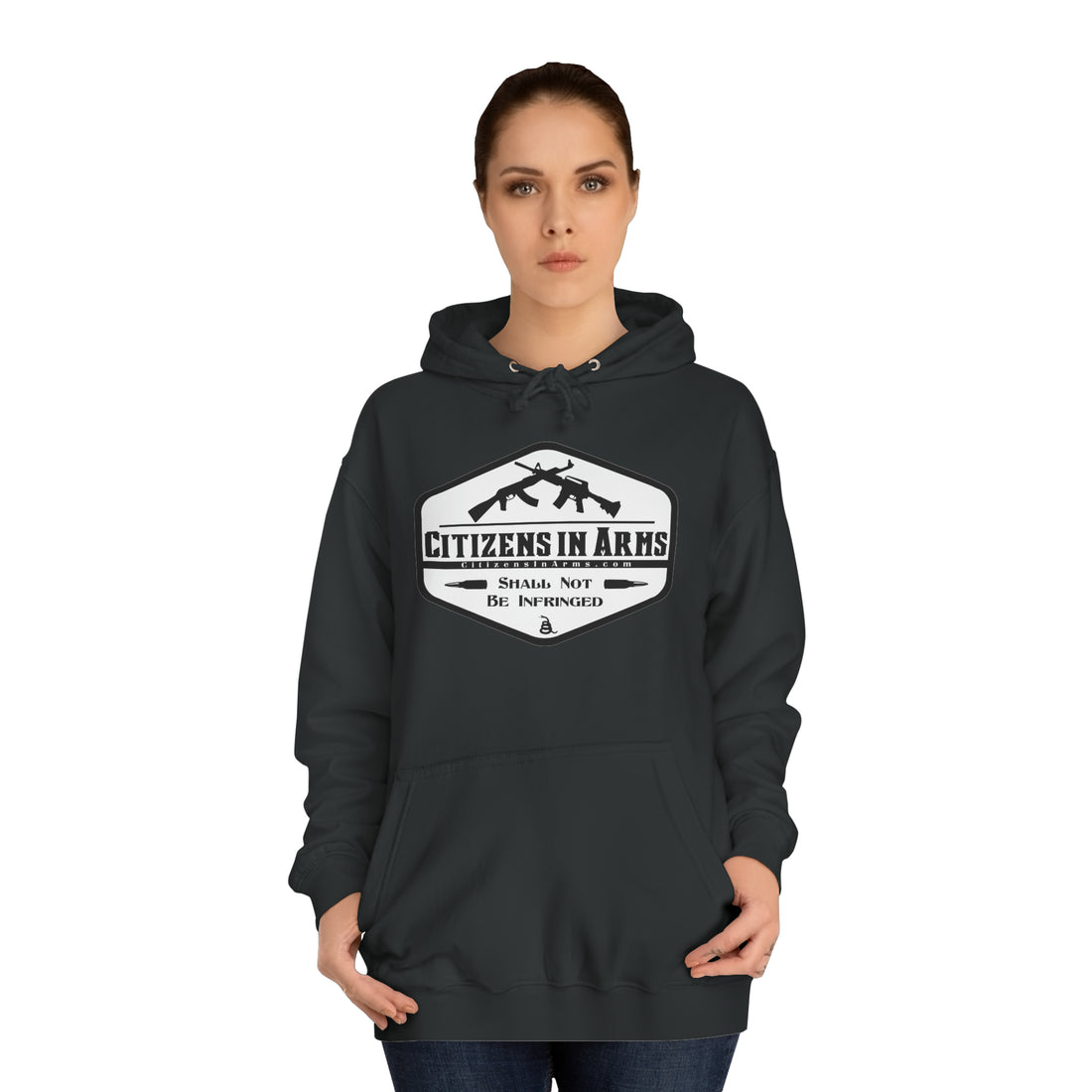 Question All Authority - Citizens in Arms - Unisex College Hoodie