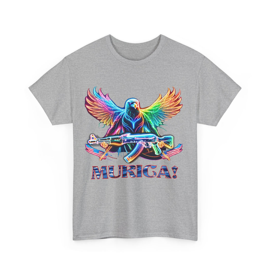 Murica - Eagle Holding AK 47 - Citizens in Arms - Unisex Heavy Cotton Tee -