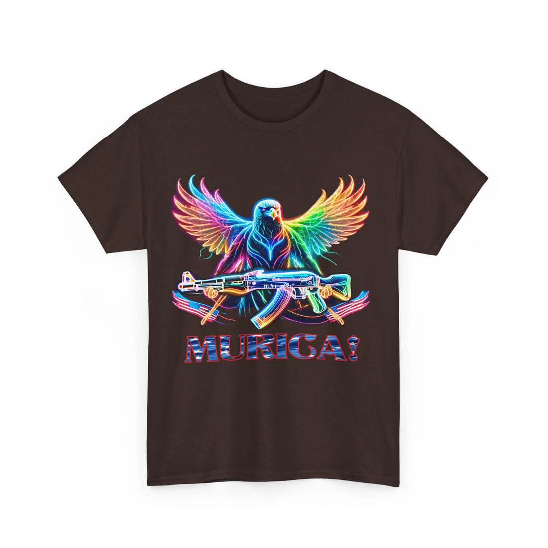 Murica - Eagle Holding AK 47 - Citizens in Arms - Unisex Heavy Cotton Tee -