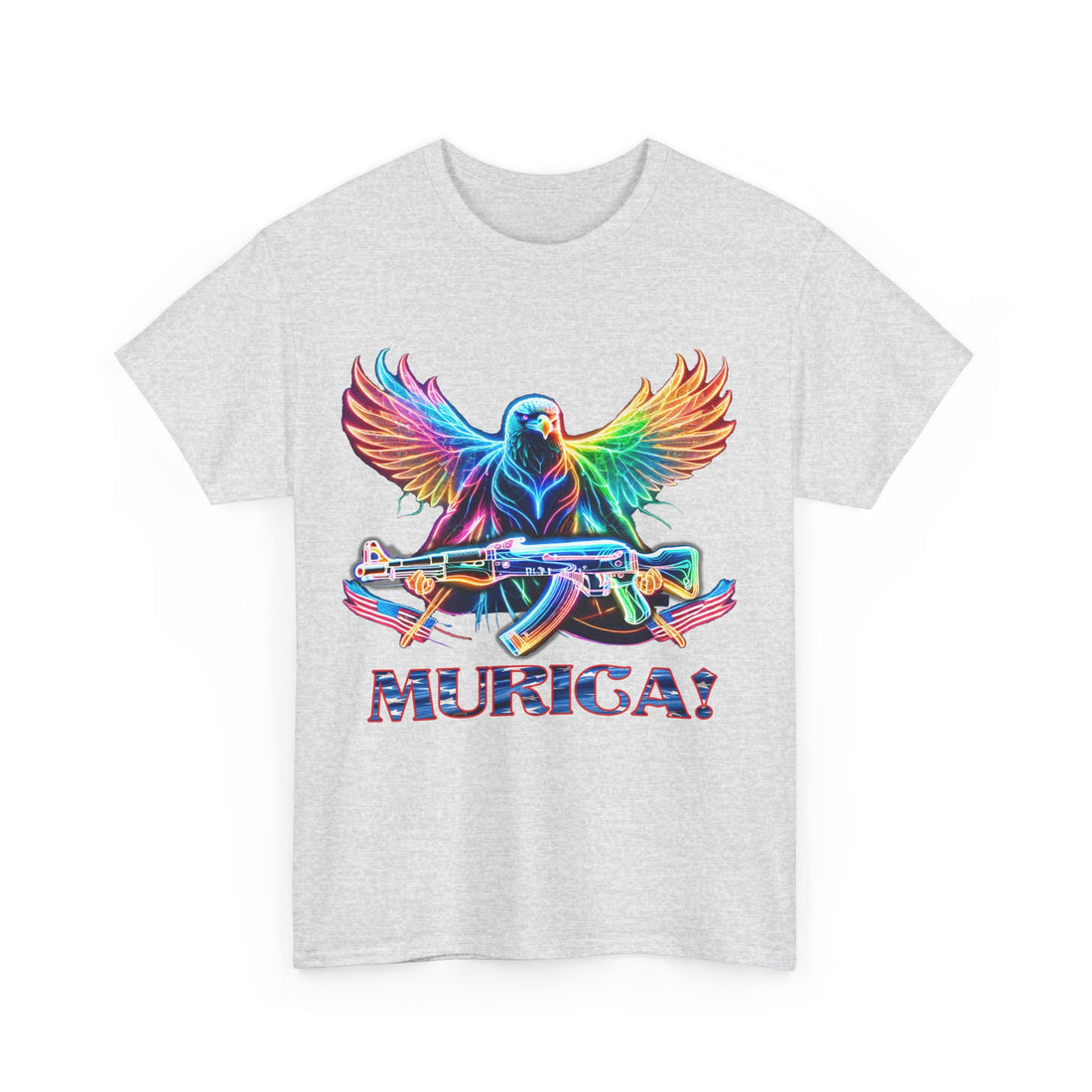 Murica - Eagle Holding AK 47 - Citizens in Arms - Unisex Heavy Cotton Tee -