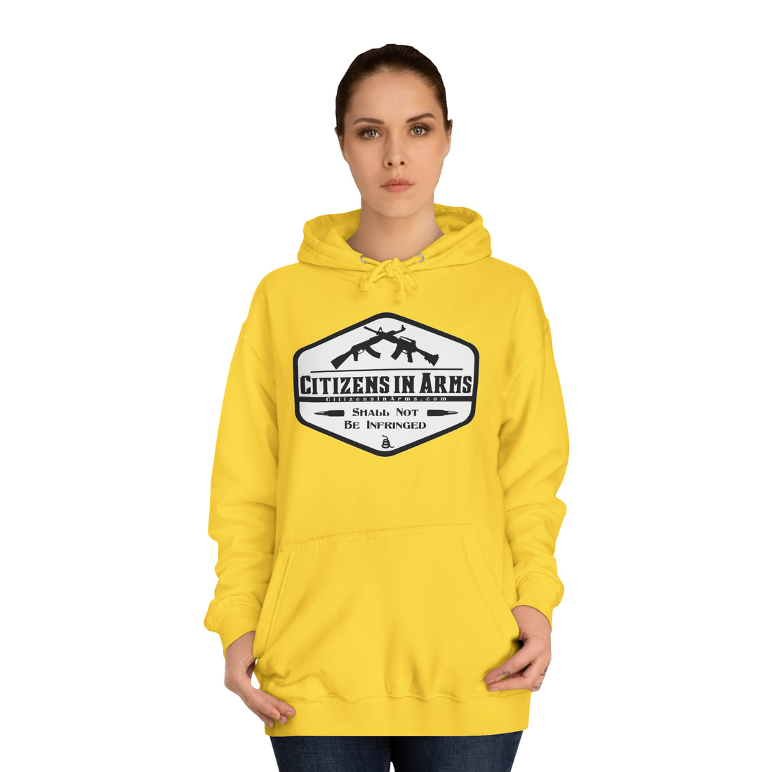 Question All Authority - Citizens in Arms - Unisex College Hoodie