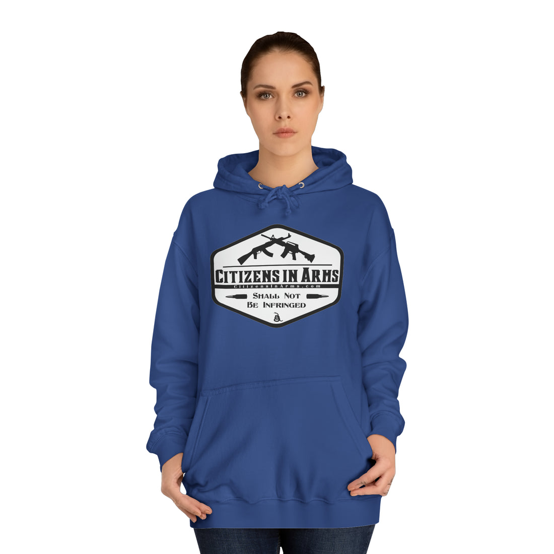 Question All Authority - Citizens in Arms - Unisex College Hoodie