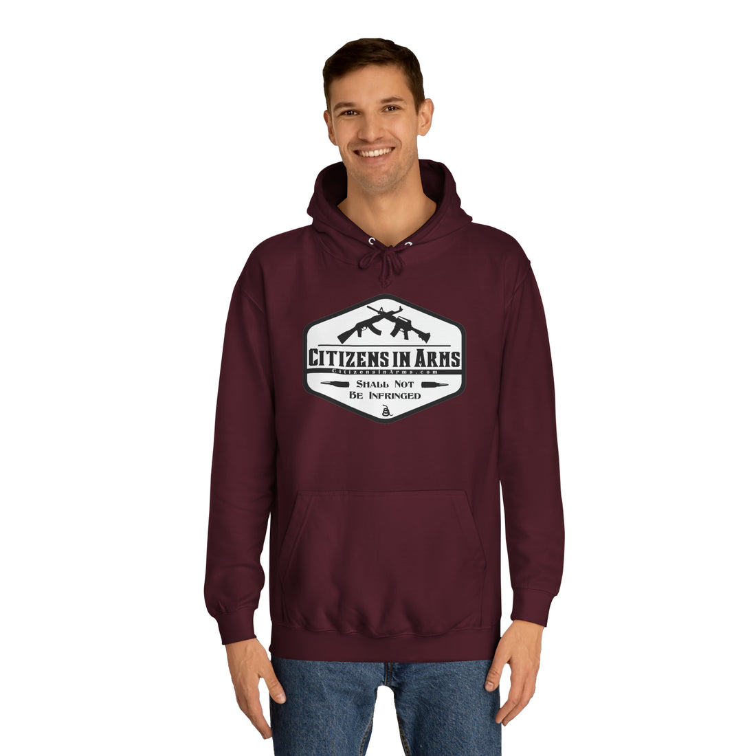 Question All Authority - Citizens in Arms - Unisex College Hoodie