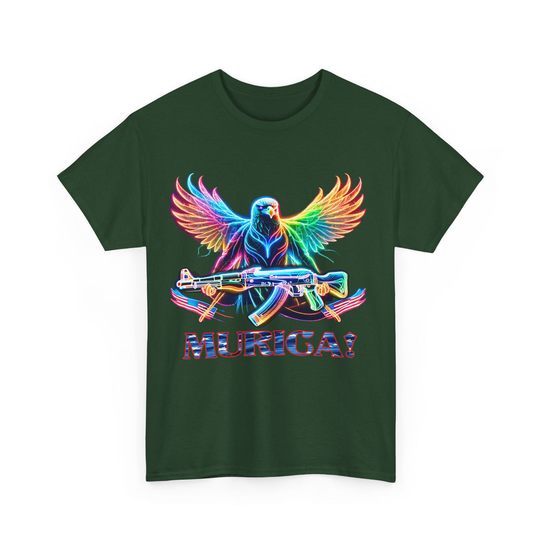 Murica - Eagle Holding AK 47 - Citizens in Arms - Unisex Heavy Cotton Tee -