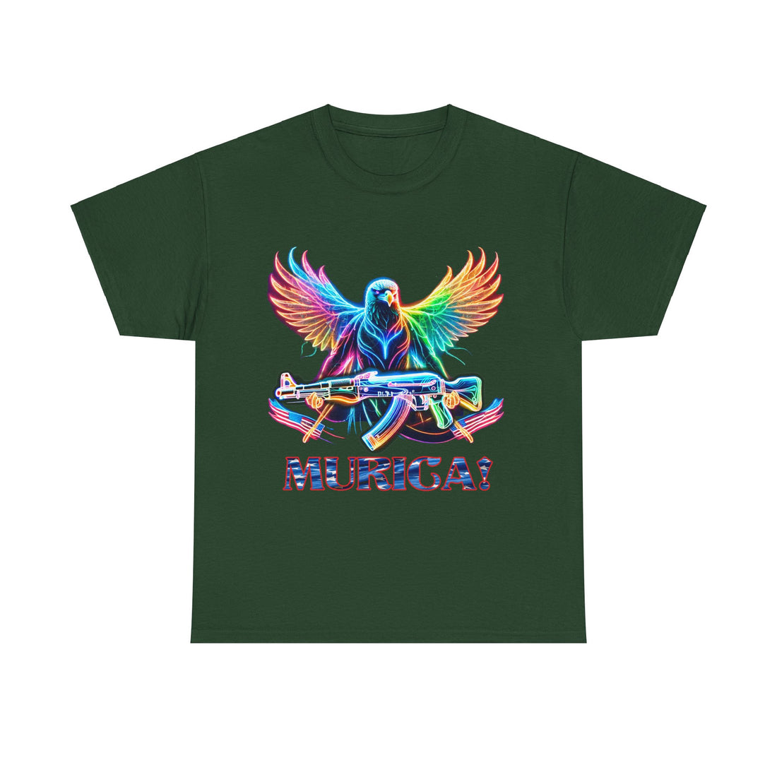 Murica - Eagle Holding AK 47 - Citizens in Arms - Unisex Heavy Cotton Tee -