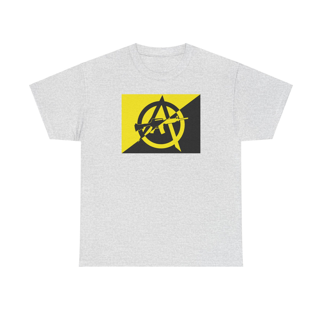 Anarcho Capitalist Flag with AR - Citizens in Arms - Unisex Heavy Cotton Tee