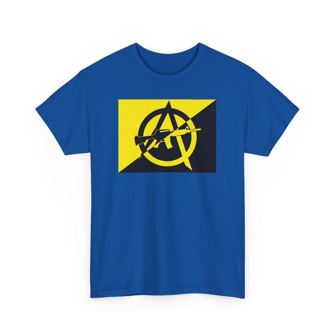 Anarcho Capitalist Flag with AR - Citizens in Arms - Unisex Heavy Cotton Tee