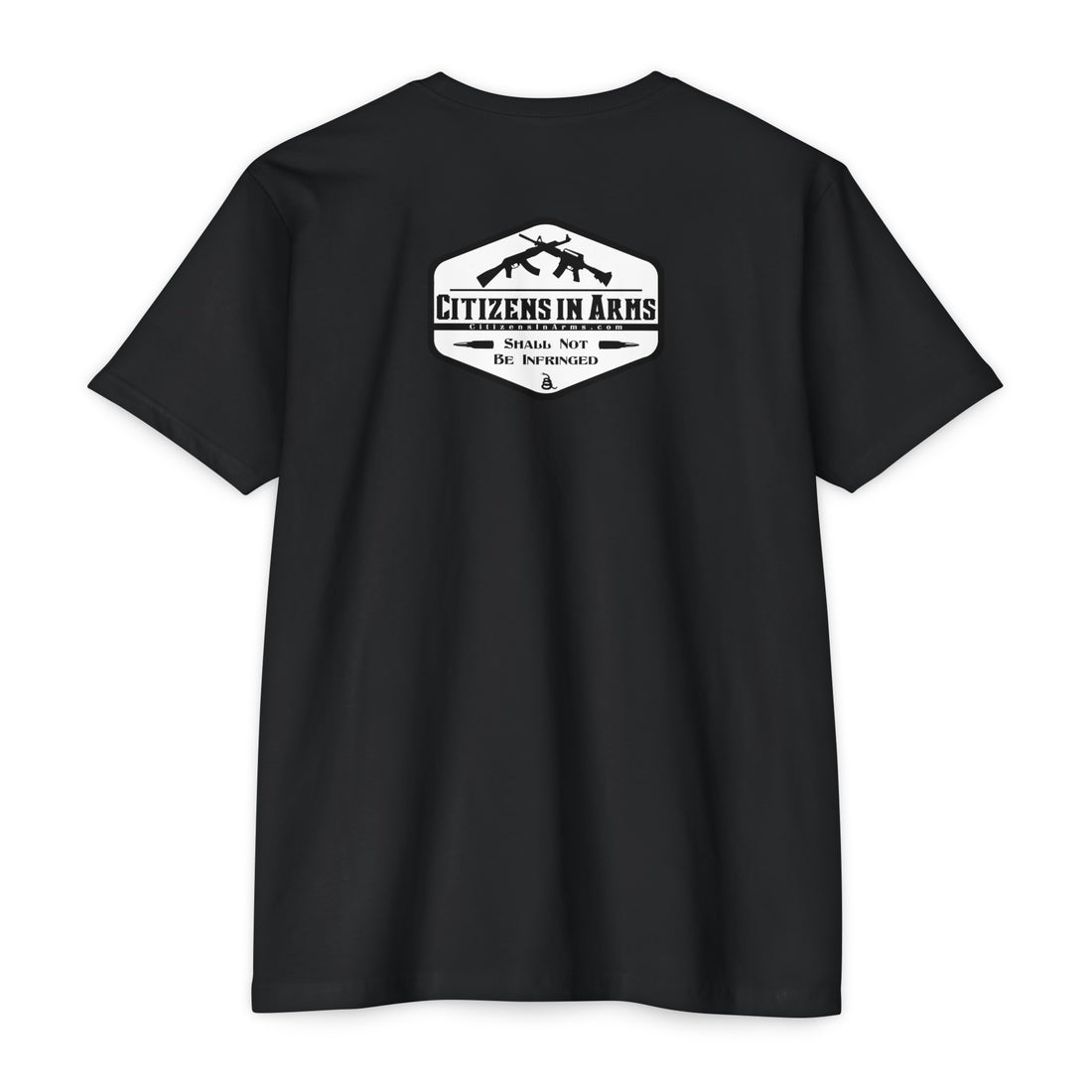 Gadsden Snake T-Shirt - Citizens in Arms - 60% cotton and 40%-polyester blend