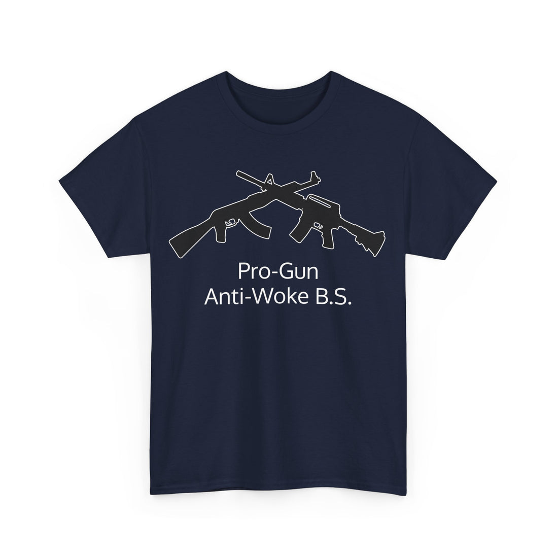 Pro-Gun Anti-Woke B.S. - Citizens in Arms + Gadsden Snake - Unisex Heavy Cotton Tee