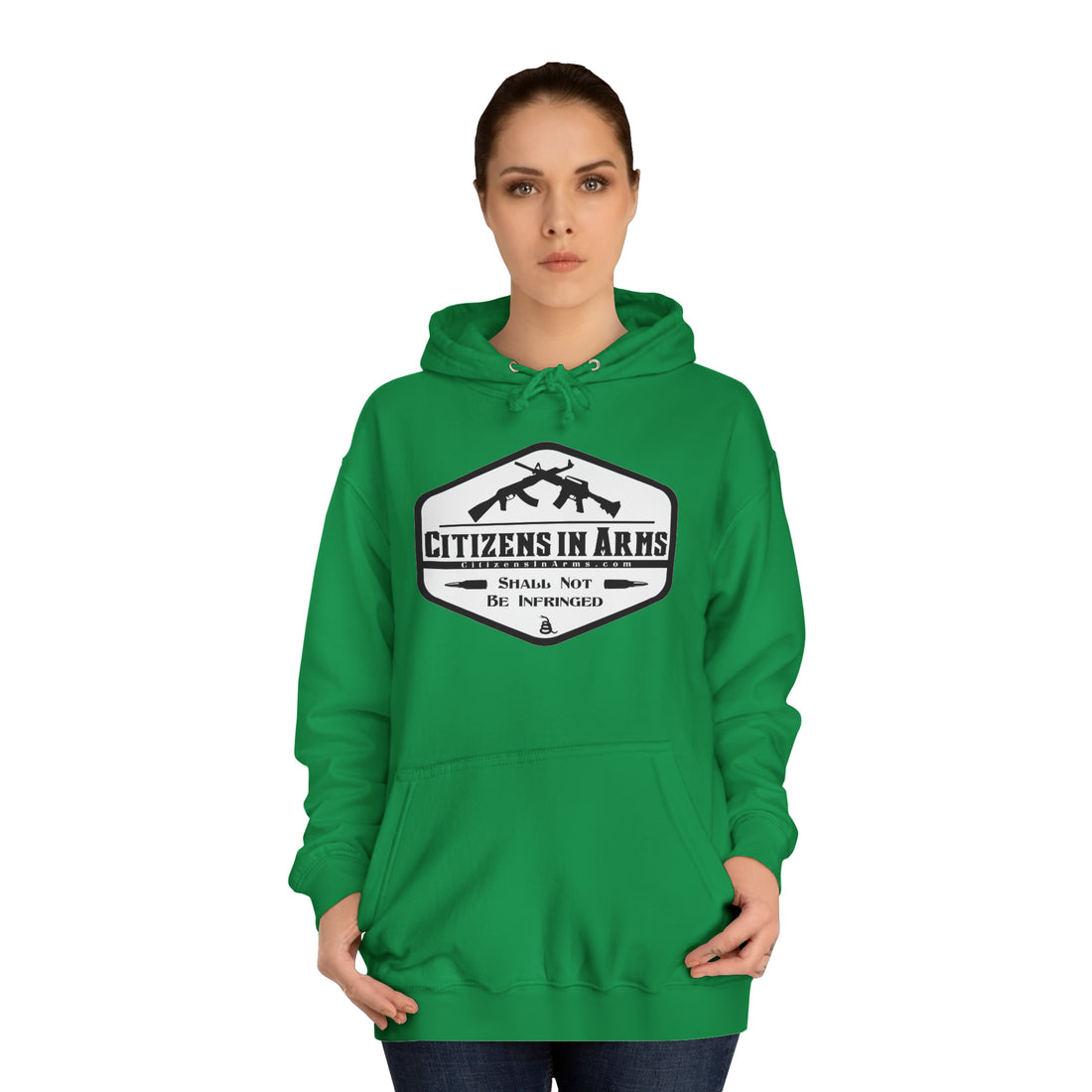 Question All Authority - Citizens in Arms - Unisex College Hoodie