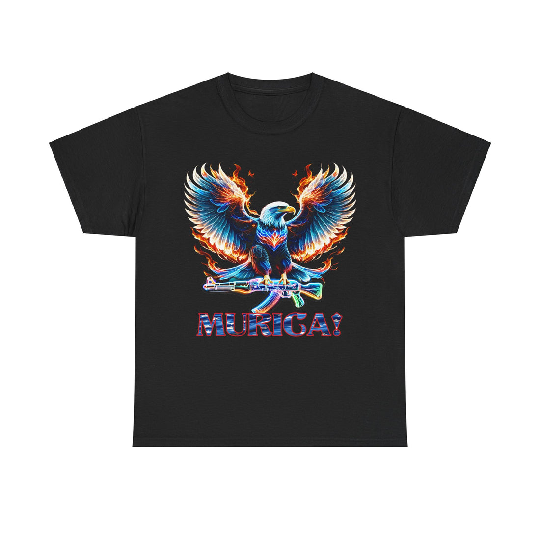 Murica - Eagle Carryng AK 47 - Citizens in Arms - Unisex Heavy Cotton Tee -