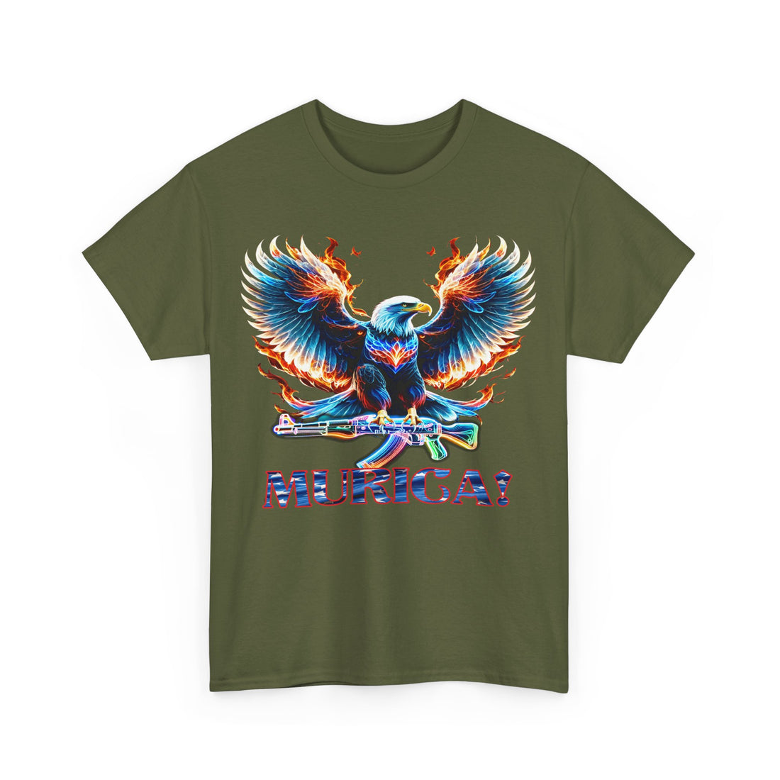 Murica - Eagle Carryng AK 47 - Citizens in Arms - Unisex Heavy Cotton Tee -