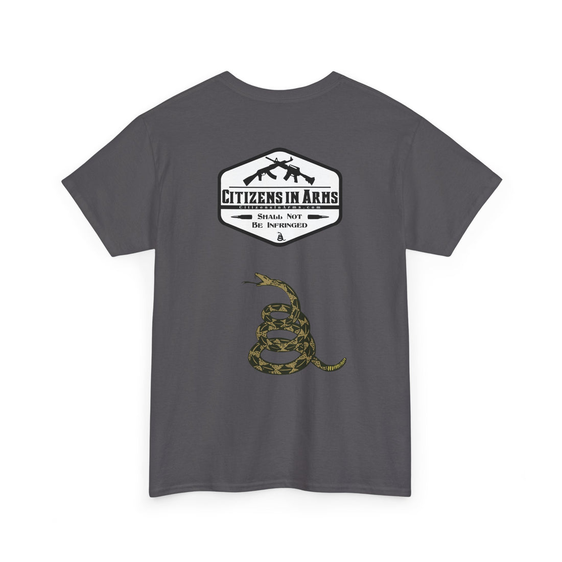 Pro-Gun - Anti-Comie - Citizens in Arms + Gadsden Snake - Unisex Heavy Cotton Tee