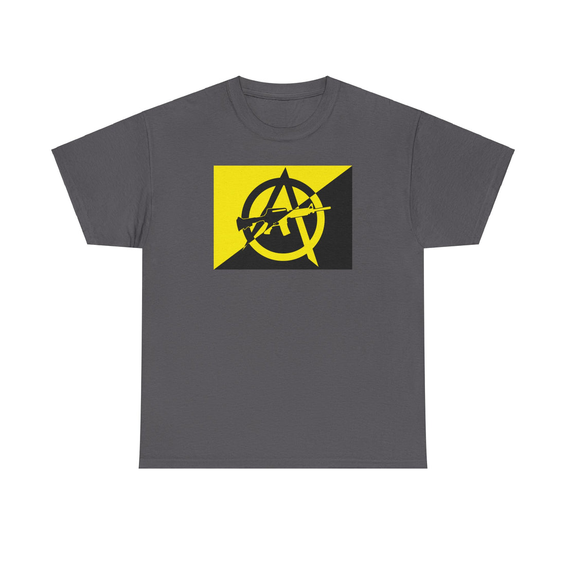 Anarcho Capitalist Flag with AR - Citizens in Arms - Unisex Heavy Cotton Tee