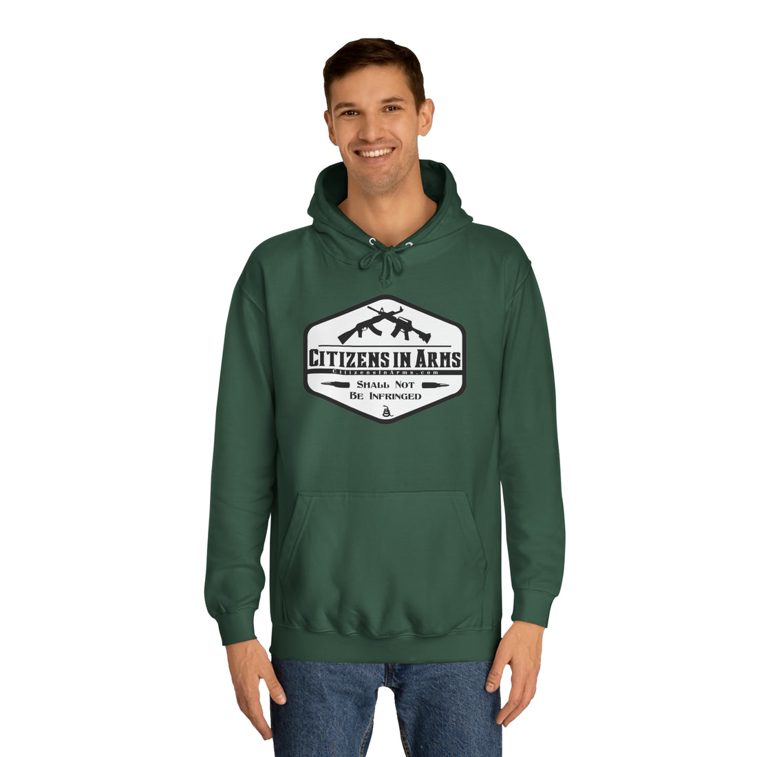 Question All Authority - Citizens in Arms - Unisex College Hoodie