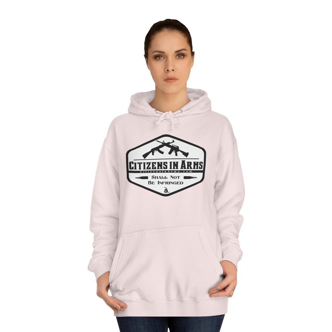 Question All Authority - Citizens in Arms - Unisex College Hoodie