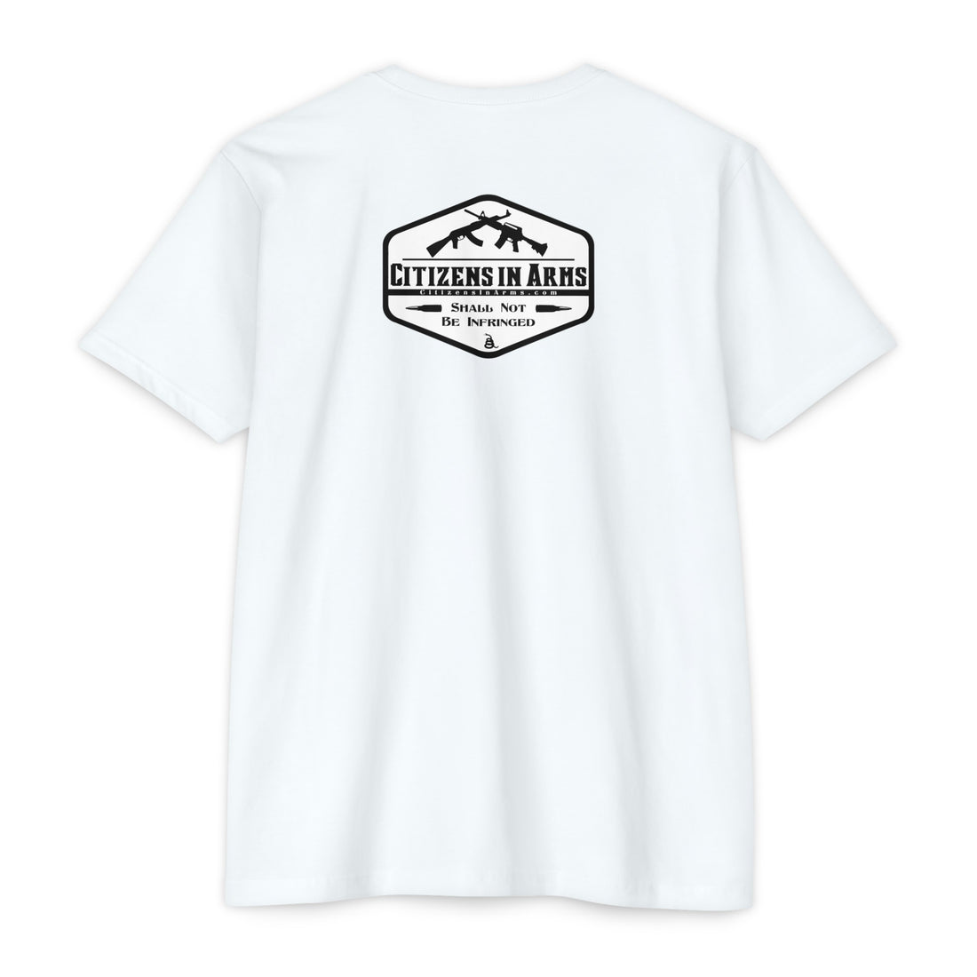 Gadsden Snake T-Shirt - Citizens in Arms - 60% cotton and 40%-polyester blend