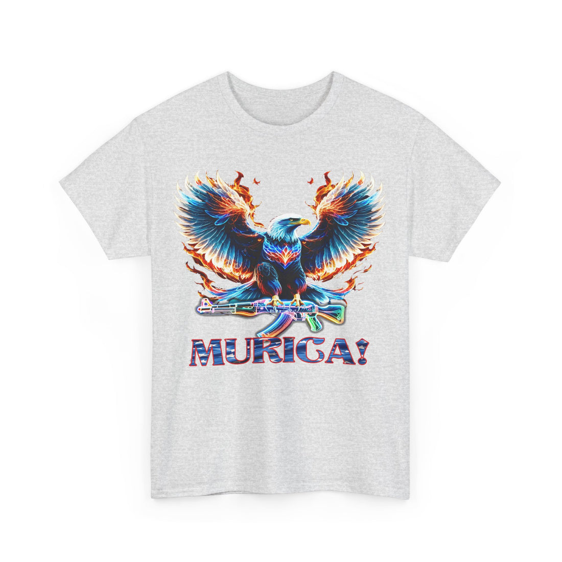 Murica - Eagle Carryng AK 47 - Citizens in Arms - Unisex Heavy Cotton Tee -