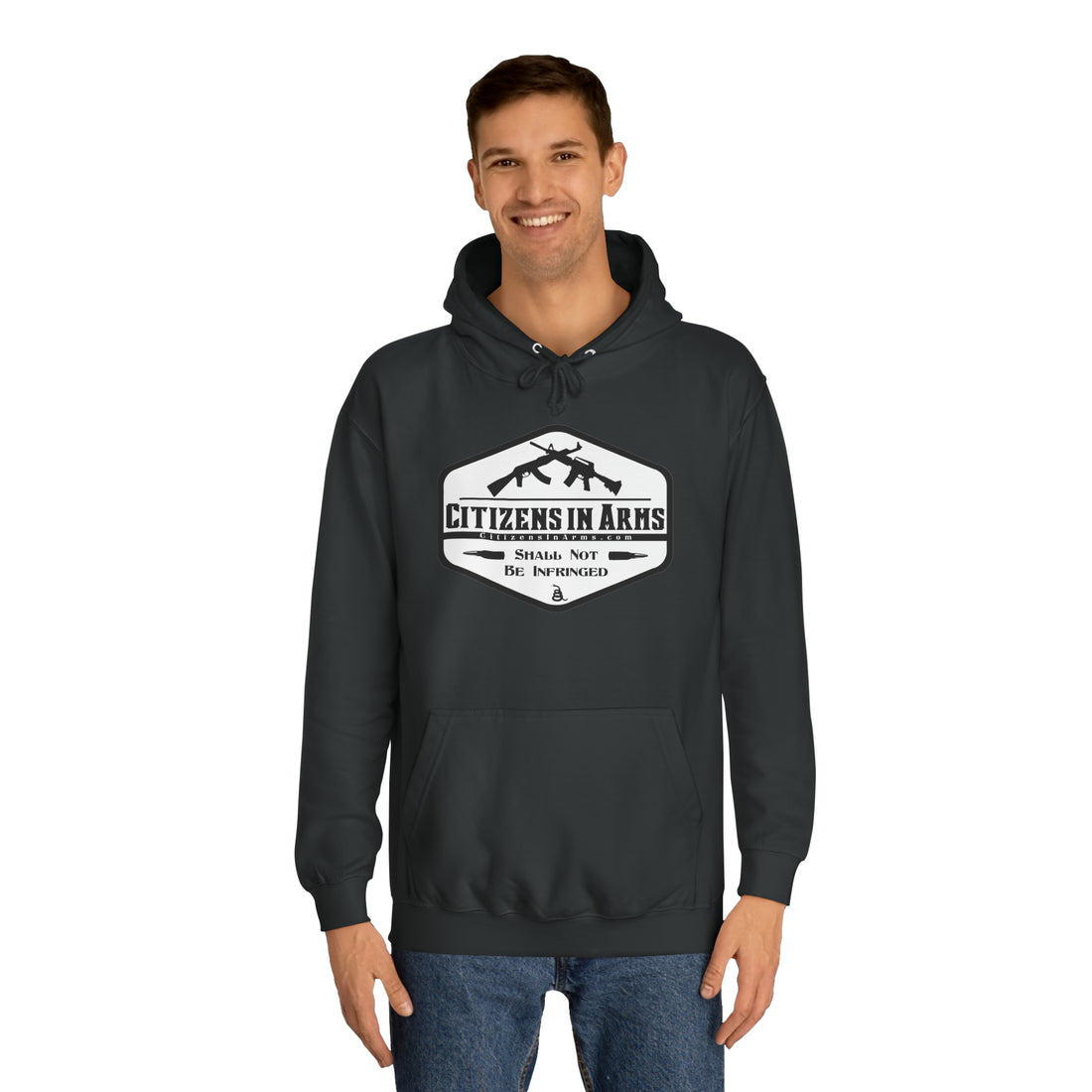 Question All Authority - Citizens in Arms - Unisex College Hoodie