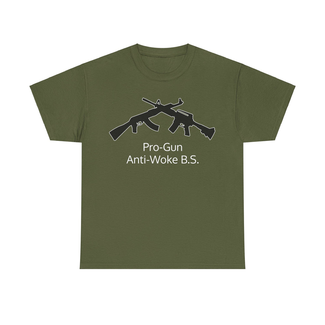 Pro-Gun Anti-Woke B.S. - Citizens in Arms + Gadsden Snake - Unisex Heavy Cotton Tee