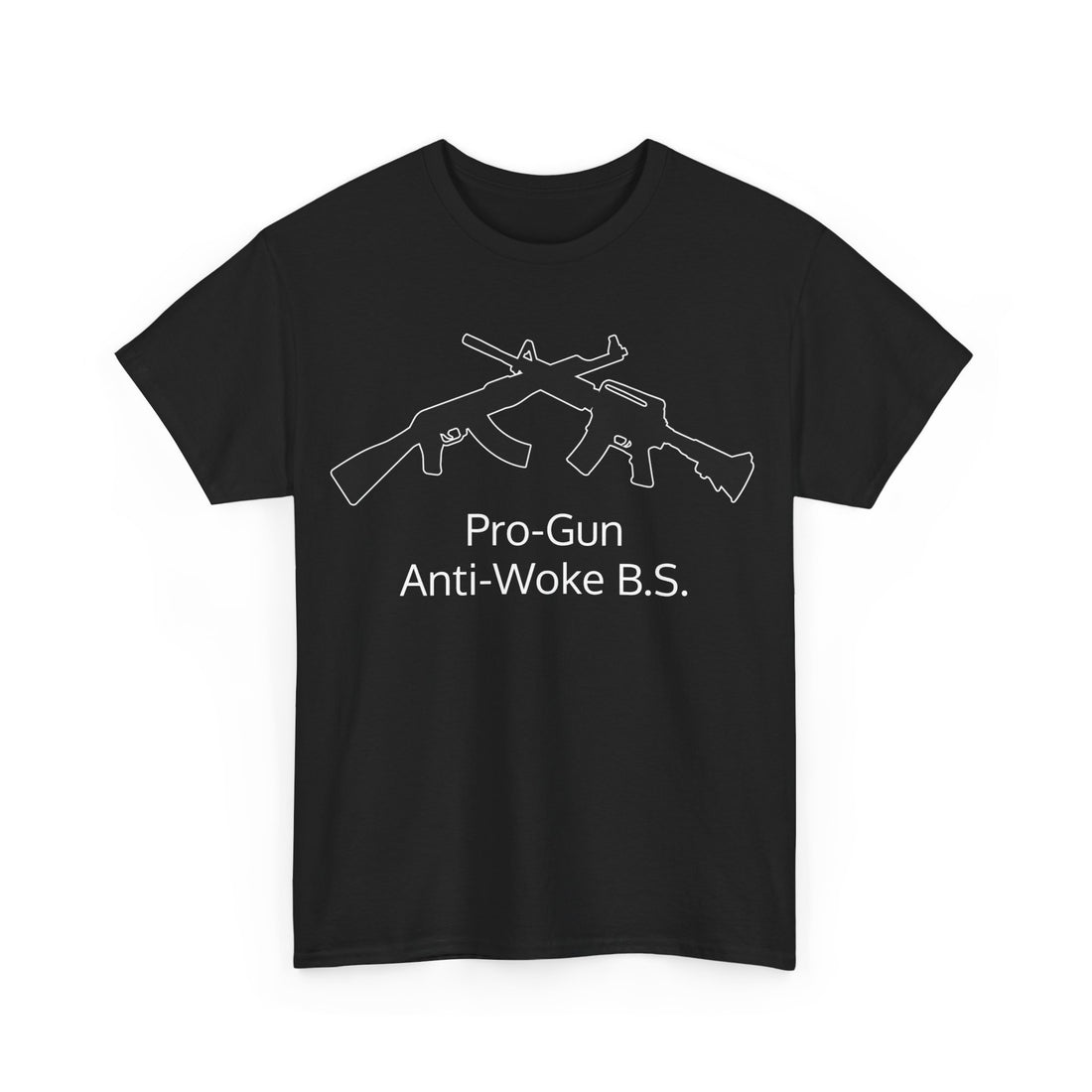 Pro-Gun Anti-Woke B.S. - Citizens in Arms + Gadsden Snake - Unisex Heavy Cotton Tee