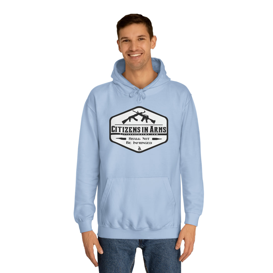 Question All Authority - Citizens in Arms - Unisex College Hoodie